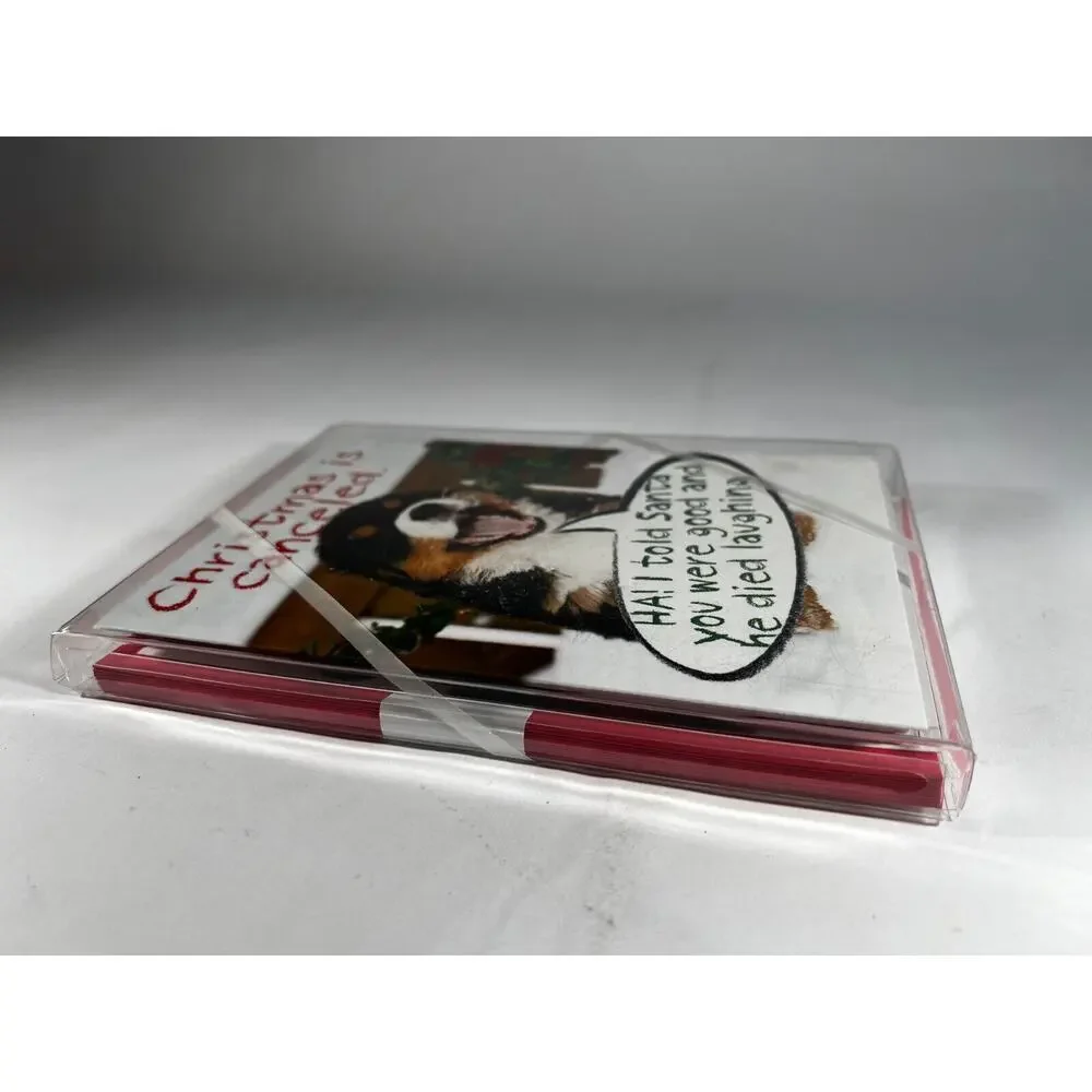 Set of 12 Holiday Funny Cards Christmas Is Canceled Peti Greet Nobleworks NEW